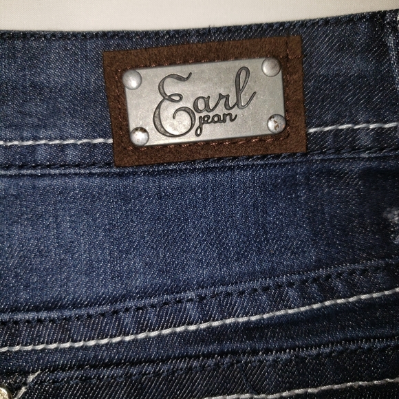 Earl Jean Womens Sz 15 Denim Cuffed Capri Jeans - Picture 8 of 12